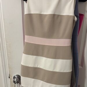 Tommy Hilfiger Striped Maxi Dress - Cream, Tan, Pink